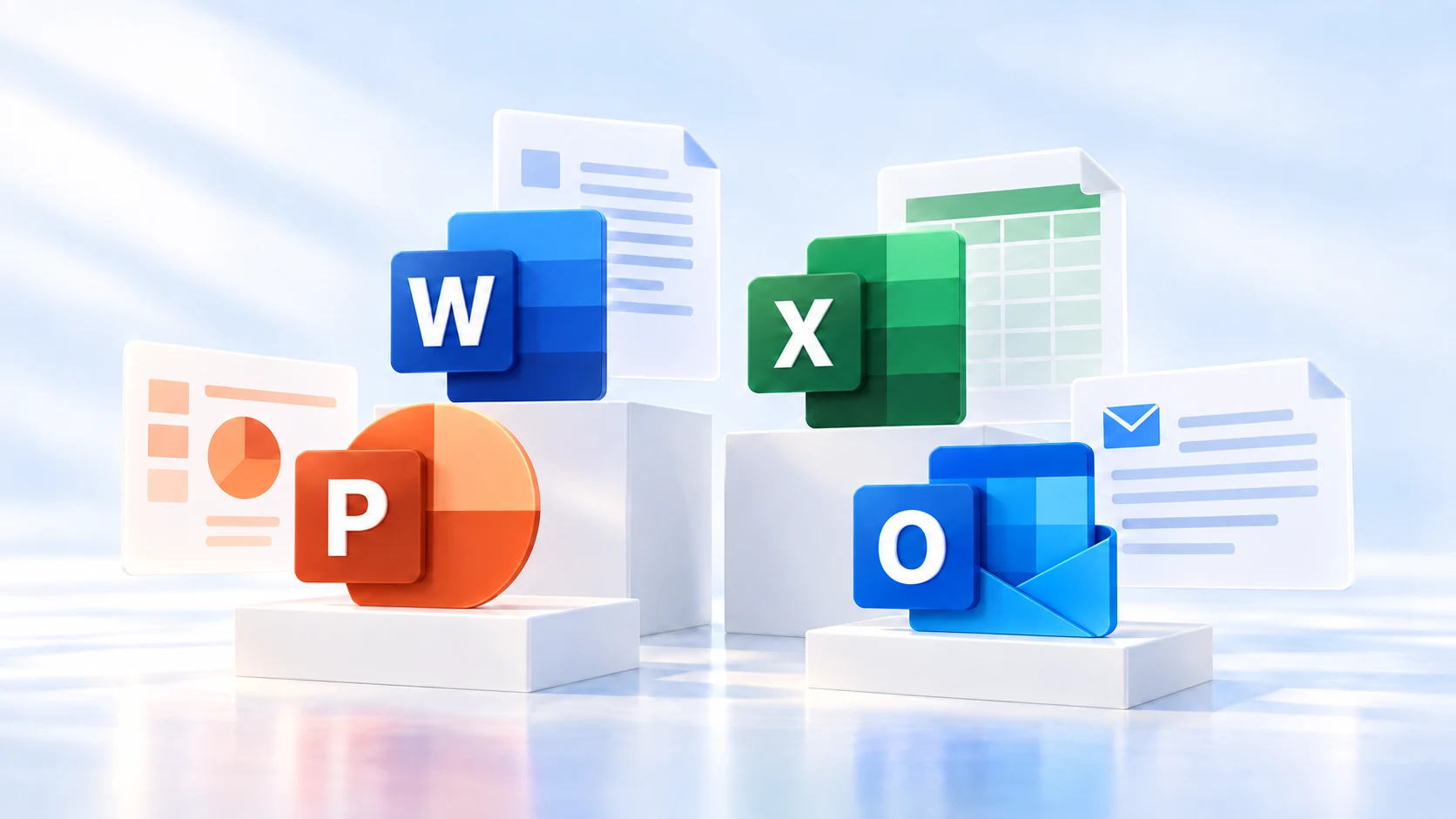 Современная композиция приложений Microsoft Office 2010: Word, Excel, PowerPoint и Outlook.